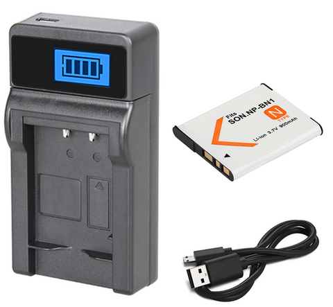 Batterie + chargeur pour appareil photo numérique Sony cyber-shot DSC-W710, DSC-W730, DSC-W800, DSC-W810, DSC-W830, DSC-J20, DSC-T99, DSC-T110 ► Photo 1/1