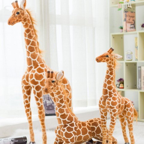 Taille géante girafe jouets en peluche mignon Animal en peluche doux girafe poupée cadeau d'anniversaire enfants jouet ► Photo 1/6
