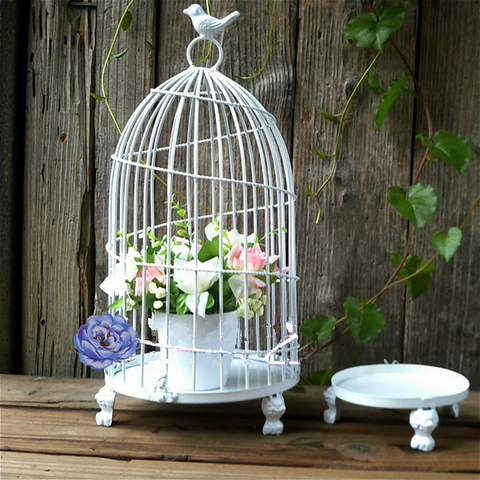 Cage à oiseaux en fer européenne, bureau décoratif, support à fleurs, cage à fleurs décorative, décoration de pot de fleurs ► Photo 1/1