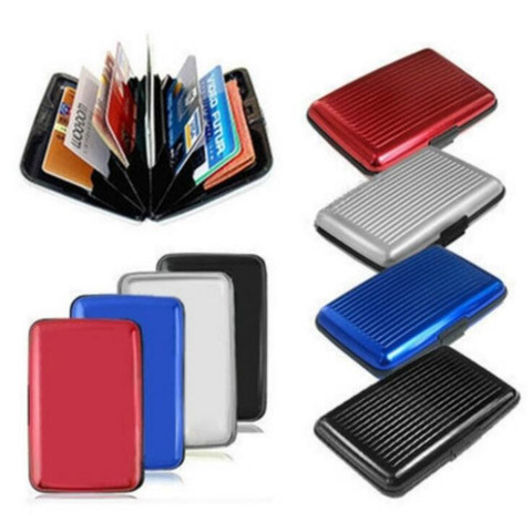Mode unisexe affaires métal Id crédit portefeuille porte-cartes étui de poche en alliage d'aluminium petite boîte à cartes Portable ► Photo 1/6