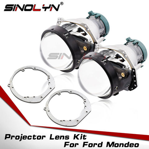 Sinolyn – lentille de projecteur pour Ford Mondeo Mk4 Hella 3R G5, avec cadre, lentille de phare Bi xénon, ampoule LED HID D2S D1S D3S D4S ► Photo 1/6