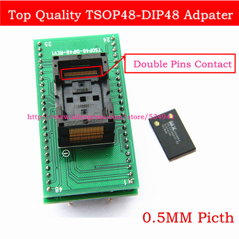 Adaptateur TSOP48 à DIP48, prise de test TSOP48, pas de 0.5mm pour RT809F RT809H et XELTEK programmeur USB de qualité supérieure, livraison gratuite ► Photo 1/6
