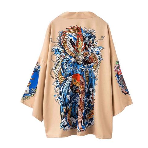 Kimono japonais pour hommes haori yukata, vêtements de samouraï, veste kimono pour hommes, chemise yukata haori ► Photo 1/5