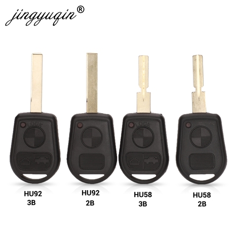 Jingyuqin – coque de clé télécommande à 2/3 boutons, étui de clé non découpé pour BMW E31 E32 E34 E36 E38 E39 E46 Z3 Z4 ► Photo 1/5