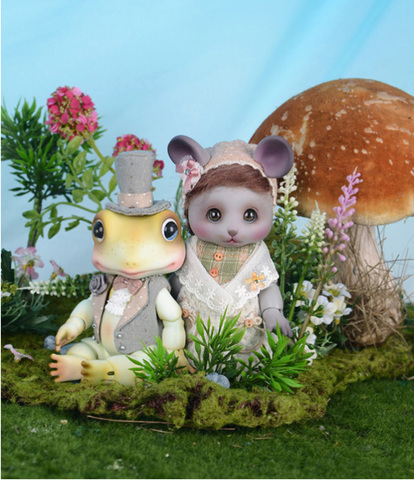 Poupée panda et grenouille 1/8bjd ► Photo 1/1