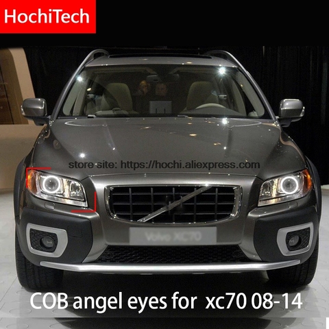 Lumière de jour Led COB pour Volvo XC70, 2008, 2011, 2012, 2014, blanc Halo, yeux d'ange, sans erreur, lumière blanche ► Photo 1/6