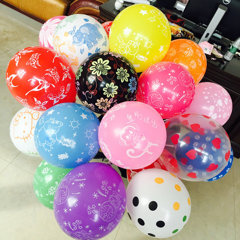 Grands ballons ronds romantiques en Latex, 100 pièces, avec impression de décahedron, décoration pour fête d'anniversaire, mariage, Globo ► Photo 1/6