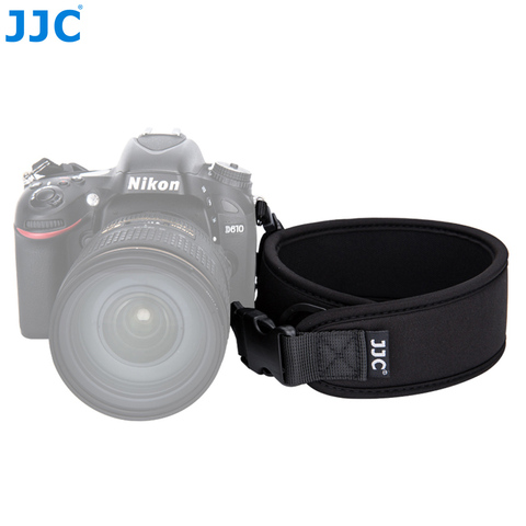 JJC Néoprène DSLR Caméra Ceinture Large Quick-Release Noir Cou Bandoulière pour Canon/Nikon/Sony/Pentax/Fuji/Olympus/Panasonic ► Photo 1/6