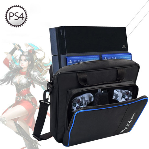 Pour PS4/PS4 Pro Mince Jeu Sytem Sac Original taille Pour PlayStation 4 Console Protéger Épaule Carry Bag Sac À Main toile Cas ► Photo 1/6