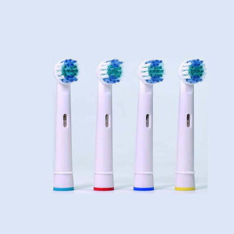 4 pièces/ensemble têtes de brosse à dents électrique remplacement de SB-17A POM à poils souples 4 couleurs pour Oral B 3D ► Photo 1/5
