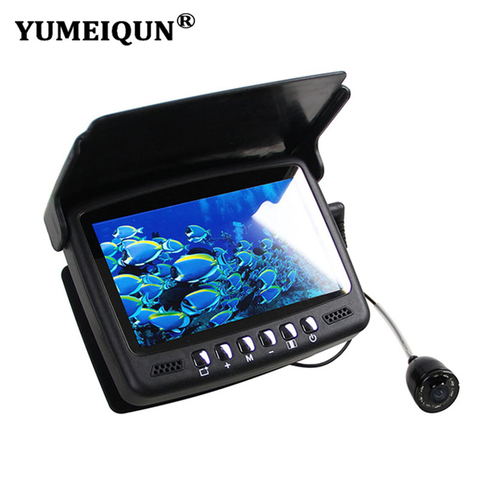 YUMEIQUN 15M caméra de pêche sous-marine étanche HD 1000TVL caméra pour la pêche en hiver 4.3 pouces moniteur Fishfinder caméra IR LED ► Photo 1/6