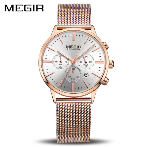 MEGIR marque de luxe femmes montres de mode Quartz dames montre Sport Relogio Feminino horloge montre-bracelet pour amoureux fille amie 2011 ► Photo 1/6