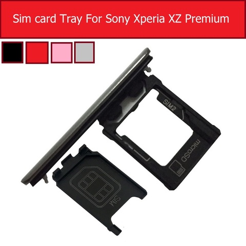 Couvercle de prise de poussière de plateau de carte Sim simple de Daul pour Sony Xperia XZ Premium XZP G8141 pièces de rechange de support de lecteur de carte Micro SD / SIM ► Photo 1/6