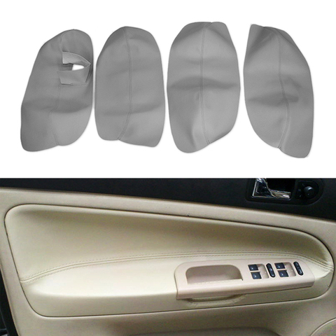 LHD pour VW Passat B5 1998 1999 2000 2001 2002 2003 2004 2005 poignée de porte intérieure de voiture accoudoir panneau couverture en cuir microfibre ► Photo 1/6