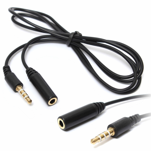 Écouteur mâle à femelle, câble d'extension des écouteurs Audio, noir, mâle et femelle, pour accessoires Audio ► Photo 1/6