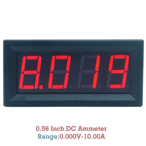 0-9.999A(10A) 4 chiffres bit ampèremètre panneau de courant jauge 0.56 pouces rouge LED livraison directe ► Photo 1/1