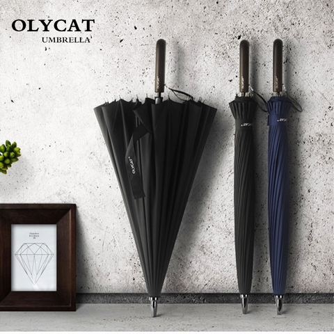 OLYCAT-grand parapluie masculin et féminin 24K, coupe-vent, canne de marche, parapluie de Golf et soleil ► Photo 1/6