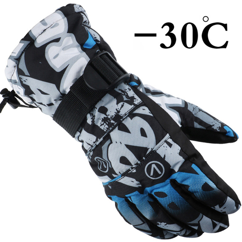 Chaud! Hommes/femmes/enfants gants de Ski gants de Snowboard ultra-léger imperméable à l'eau hiver Sonw chaud polaire moto motoneige gants d'équitation ► Photo 1/6
