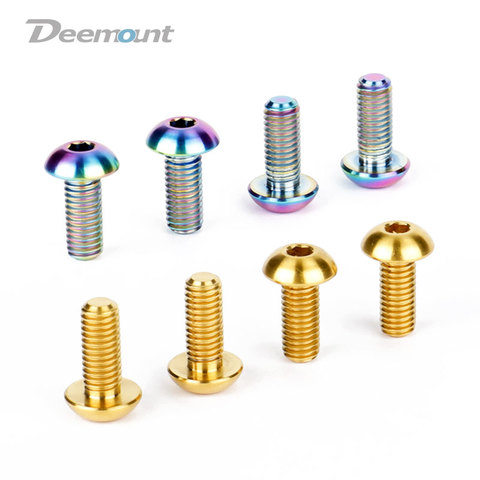 Deemount 4 pcs/Lot titane TC4 boulons M5x12mm tête hexagonale pour porte-bidon de vélo installer t vtt vtt Ti pièces vis ► Photo 1/6