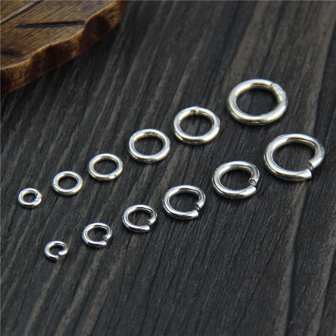 Lot de bagues rondes en argent Sterling 100% 925, bague fendue et fermée, conception de bijoux, bricolage, 5mm, 4mm, 5mm, 6mm, 7mm, 8mm, 5 pièces ► Photo 1/3