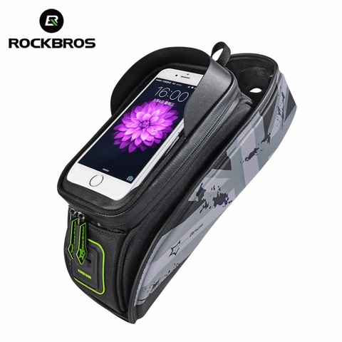 ROCKBROS – sacoche étanche pour cadre de vélo avec écran tactile, pour téléphone portable 5.8 /6 pouces, accessoires de bicyclette ► Photo 1/6