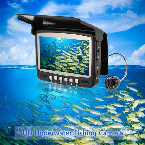 Caméra vidéo de pêche sous-marine HD 1000TVL, moniteur couleur LCD 4.3 pouces, 8 pièces, LED infrarouge, détecteur de poisson pour océan et lac ► Photo 1/6
