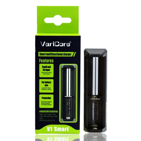 VariCore V1 Intelligent chargeur de batterie Portable petit pour 26650 21700 18650 26650 18500 16340 14500 18350 batteries au lithium. ► Photo 1/4