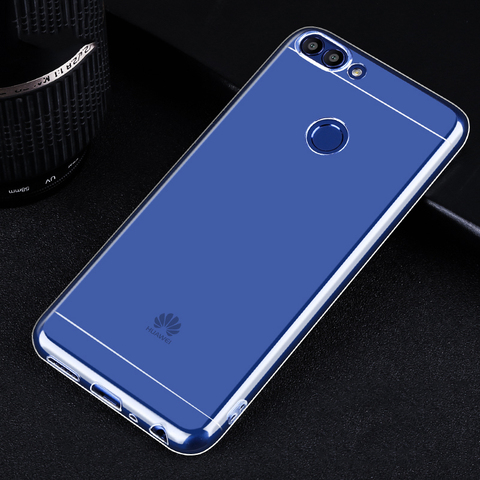 Huawei P Smart/profiter de 7s étui Premium TPU coupe mince Silicone Transparent clair souple couverture arrière pour Huawei P Smart 5.65 pouces étuis ► Photo 1/4