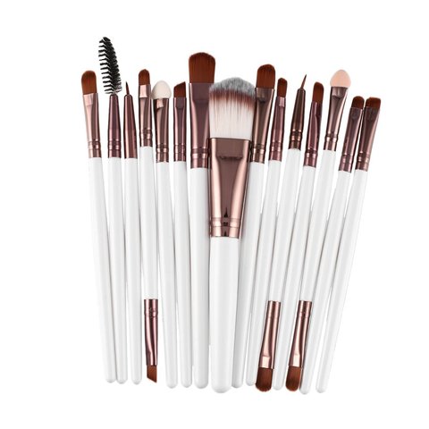 15 pcs/ensemble Maquillage Brosses Ensembles Kit Cils Lèvres Teint Poudre Eye Shadow Brow Eyeliner Cosmétique Make Up Brush Outil de Beauté ► Photo 1/6