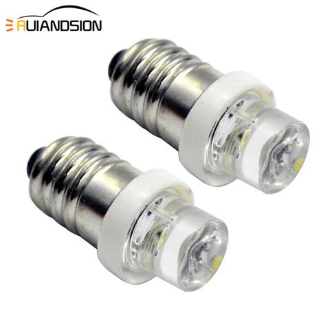 Lampe de poche E10 3V 6V 12V F3 1led, 2 pièces, lampe torche blanche pour feux de conduite et lampe frontale ► Photo 1/6