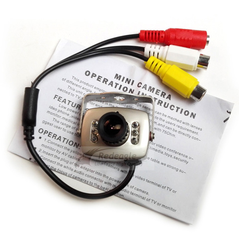 600TVL Super Mini caméra de sécurité couleur 6 LED infrarouge 3.6mm lentille vidéo Audio Surveillance moniteur caméras ► Photo 1/4