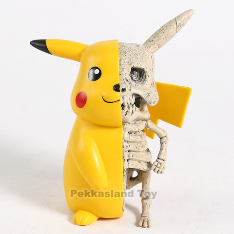 Figurine de dessin animé drôle de crâne de lapin jaune en PVC, modèle de jouet de collection ► Photo 1/6