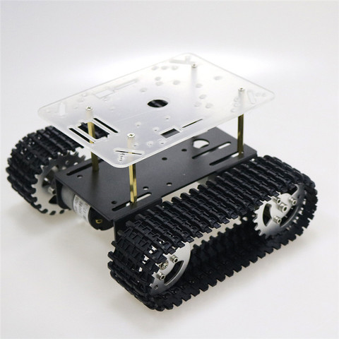 Châssis de réservoir Robot intelligent, plate-forme de voiture avec moteur 33GB-520 pour Arduino, bricolage, pièce de jouet, mini T101, nouvelle collection 2022 ► Photo 1/6