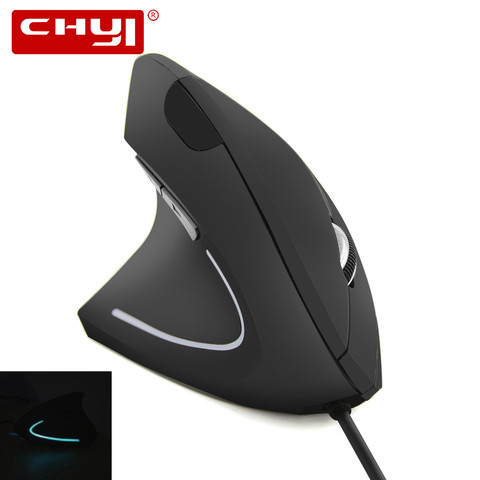 Souris optique verticale ergonomique, USB, 3200 DPI, pour gaucher, filaire, avec Pad, pour jeu sur ordinateur portable ► Photo 1/1