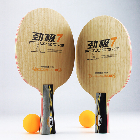 Lame de ping-pong DHS POWER G7 PG7 (sans boîte) pli en bois pur 7 pour raquette ping-pong ► Photo 1/6