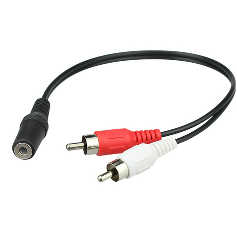 Adaptateur stéréo femelle vers Y double RCA mâle, câble court de 3.5mm ► Photo 1/1