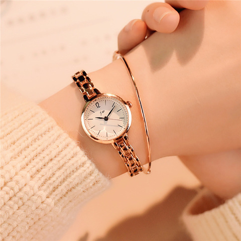 Montre de luxe en cristal or Rose pour femmes, à Quartz, à la mode ► Photo 1/6