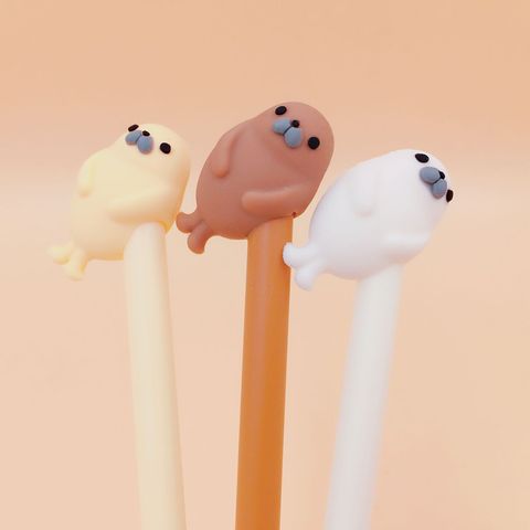 Lytwtw – stylos à Gel en silicone, 1 pièce, mignon dessin animé, lion de mer, matériel de papeterie Kawaii, fournitures scolaires et de bureau, cadeaux pour enfants ► Photo 1/5