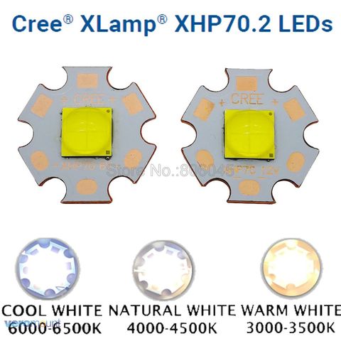 Emetteur LED haute puissance Cree XHP70.2 GEN2, blanc froid, neutre, blanc chaud, 20mm, 16mm, entièrement en cuivre, MCPCB ► Photo 1/6