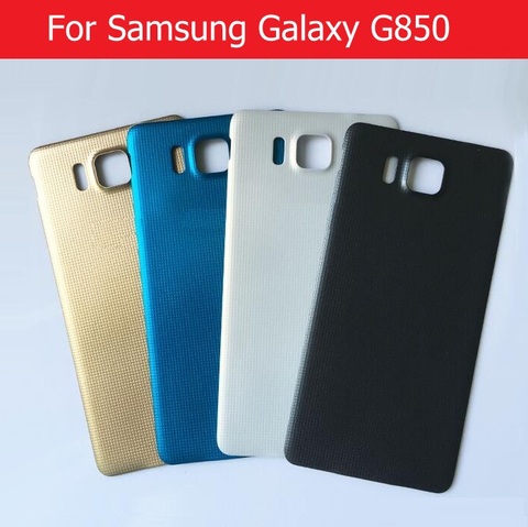 Véritable couvercle de porte de batterie arrière pour Samsung Galaxy Alpha G850 G850F boîtier arrière coque arrière sans Logo + 1 x film ► Photo 1/6