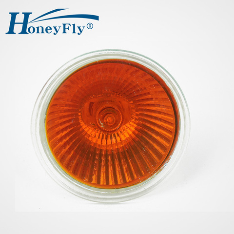 HoneyFly – lampe halogène à flamme Orange 35W/50W 12V/220V GU5.3 jchr, Spot lumineux à intensité variable pour cheminée à Quartz, 5 pièces ► Photo 1/3