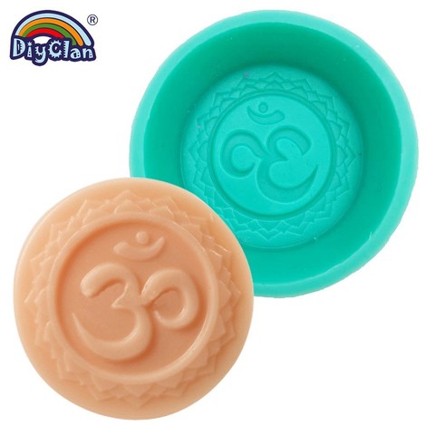 OM Aum – moule en Silicone symbole Yoga, pour savon, gâteau, Incantation, résine époxy, moule en pierre aromatique, style bouddhiste, artisanat décoratif ► Photo 1/6