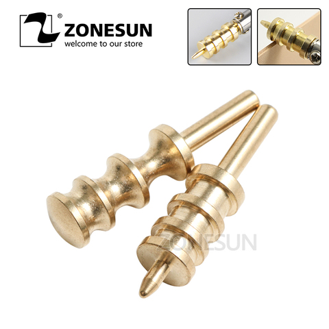 ZONESUN – outil d'artisanat en cuir, bord en cuir, processus à chaud, tête en cuivre, fer électrique en laiton, ensembles d'outils de maroquinerie, fournitures ► Photo 1/5