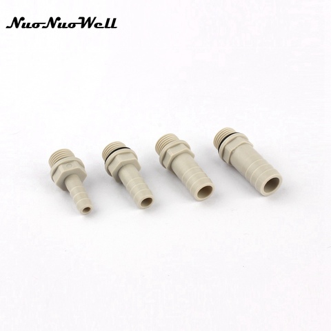 NuoNuoWell – connecteur droit de tuyau en plastique et acier, filetage 1/4 