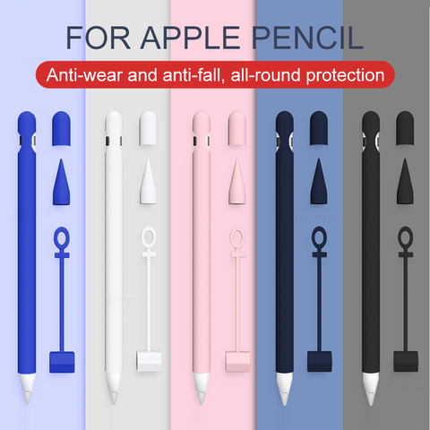 Étui à crayons en Silicone souple pour Apple, housse de protection Anti-perte, pour tablette iPad, stylet tactile ► Photo 1/6