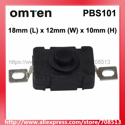 OmTen – interrupteur à bascule inversée PBS101, 18mm(L) x 12mm(L) x 10mm(H) (5 pièces) ► Photo 1/4