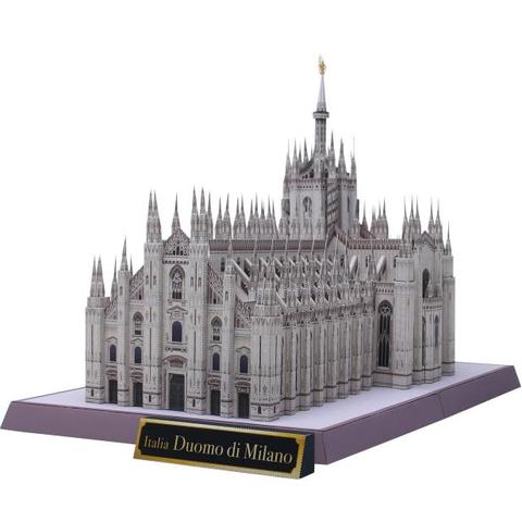 Puzzle en papier pour adultes, à faire soi-même, modèle artisanal de la cathédrale de Milan, modèle de construction architecturale 3D, jouets éducatifs, fait à la main ► Photo 1/6