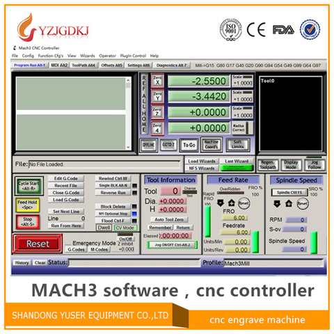 Logiciel de contrôleur Mach3 pour machine à graver, machine anglaise Mach3 avec lien cnc, version logicielle R3.041, envoyée par email ► Photo 1/6