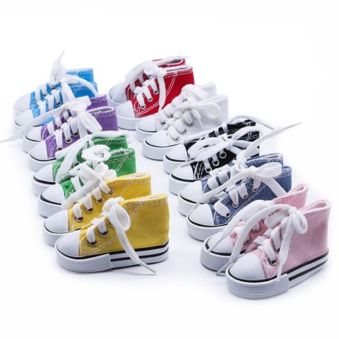 Meilleur Sale1 paire 7.5 cm toile chaussures pour BJD poupée mode Mini chaussures poupée chaussures pour russe bricolage à la main poupée accessoires ► Photo 1/6