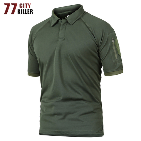 T-shirt à manches courtes pour homme, 77City Killer, tactique à séchage rapide, Camouflage d'été et militaire, S-5XL ► Photo 1/6